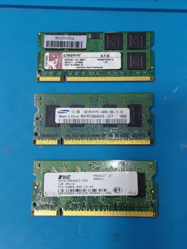 Memórias 1gb e 2gb DDR2 Notebook