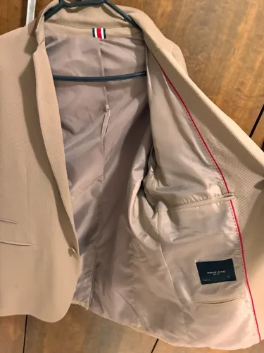 Blaser Casual Fino Tam G Elegante Bege/Marfin