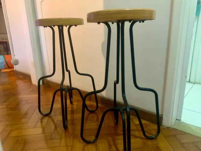 2 banquetas altas para bancada americana