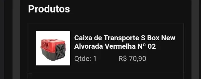 Caixa de transporte N2 vermelha