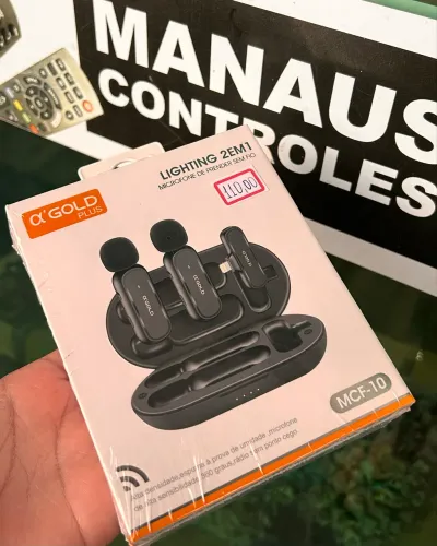 Microfone de Lapela Duplo para IPhone / IOS