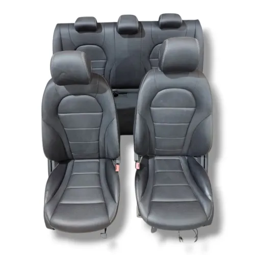 Jogo De Bancos Mercedes C-180 2015 Original Couro Preto