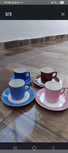 Conjunto de 4 Xícaras de Café Porcelana Mauá