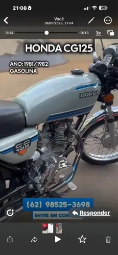 Honda cg125 placa preta relíquia top das tops