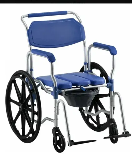 Cadeira de Banho Dellamed D65 Alumínio Rodas 24" Resistente 150kg