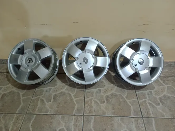 3 rodas liga leve aro 14 original Renault Clio 