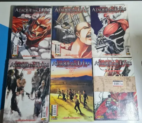 6 mangas Attack on titan com Capa exclusiva do 34