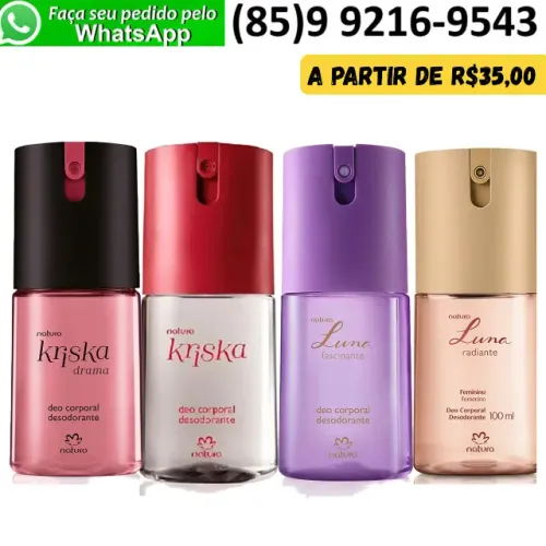 Perfume Deo Corporal Essencial Humor Kaiak Biografia Ilia Revelar Feminino 100ml Natura