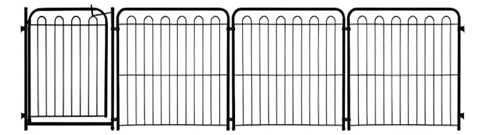 Cercado Pet com 3 Módulos + Portão (Preto)