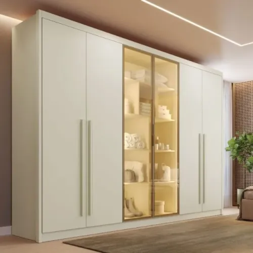 @ Guarda Roupa 6 Portas Madri (2 Portas Reflecta) 2,80m 100% MDF Novo Pronta Entrega