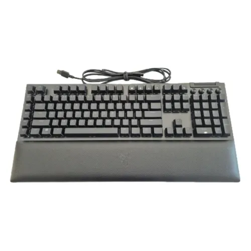 Teclado Gamer Mecânico Razer BlackWidow V4 Full Size Switch Razer Green Clicky
