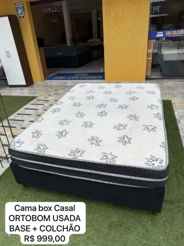 Cama box Casal ORTOBOM SEMINOVO - Entrego!
