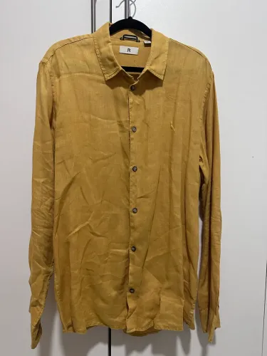 Camisa reserva manga longa mostarda
