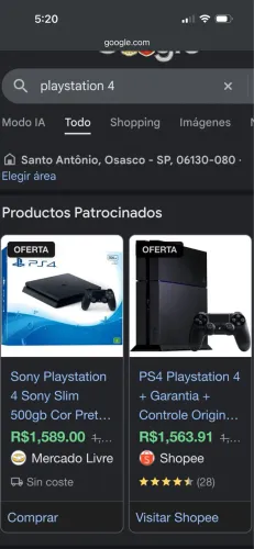 Playstation 4 preto 2 controles e 3 jogos 