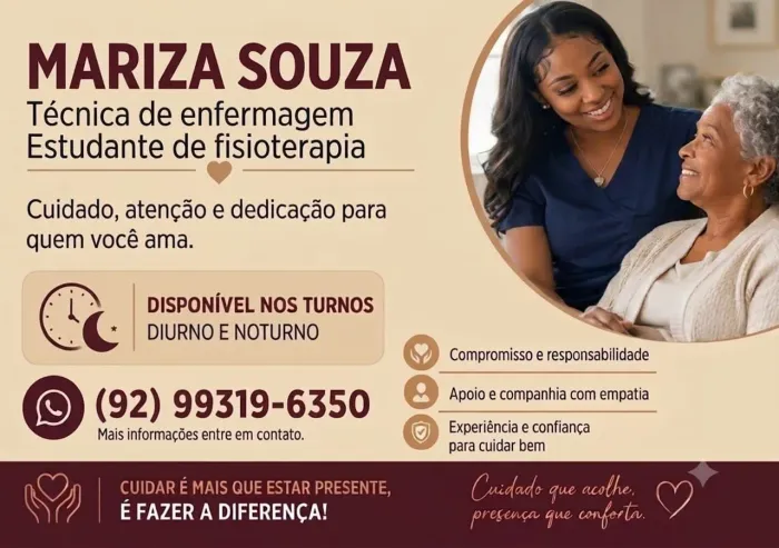 Cuidadora de IDOSOS HOSPITALAR