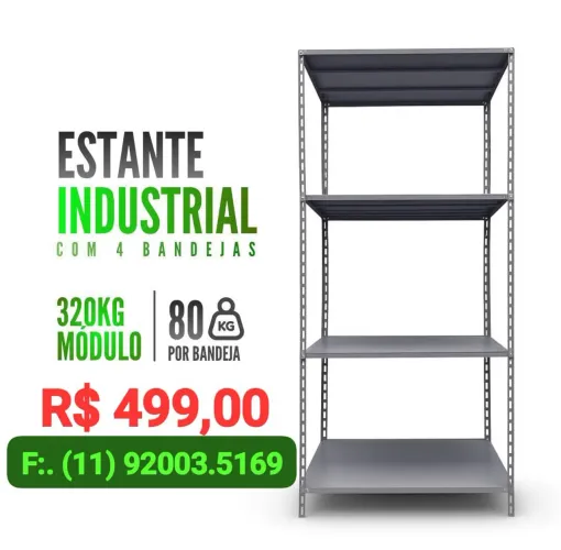 estante ferro industrial comercio estoque condominio nova reforçada