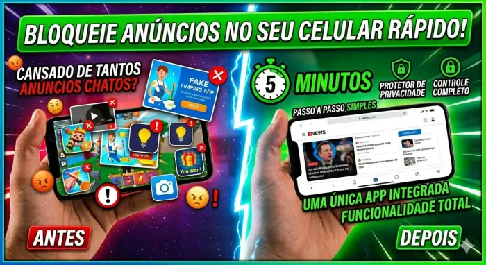 Retirar anúncios do seu celular.