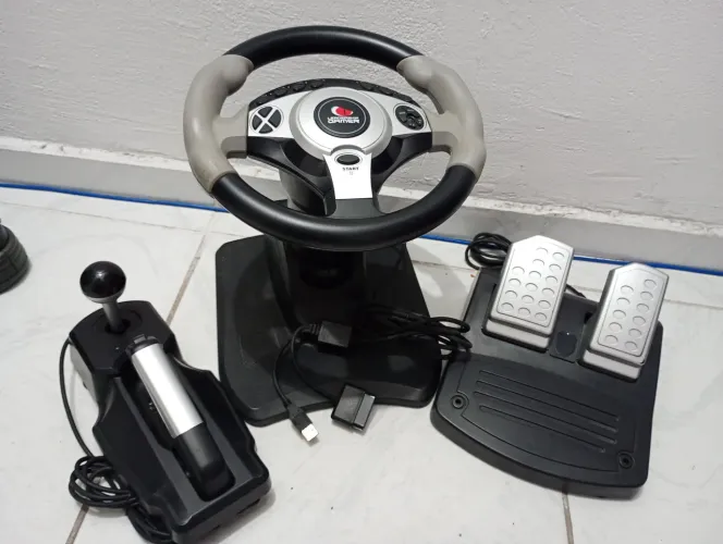 VOLANTE TWIN TURBO PS3, PS2 e PC