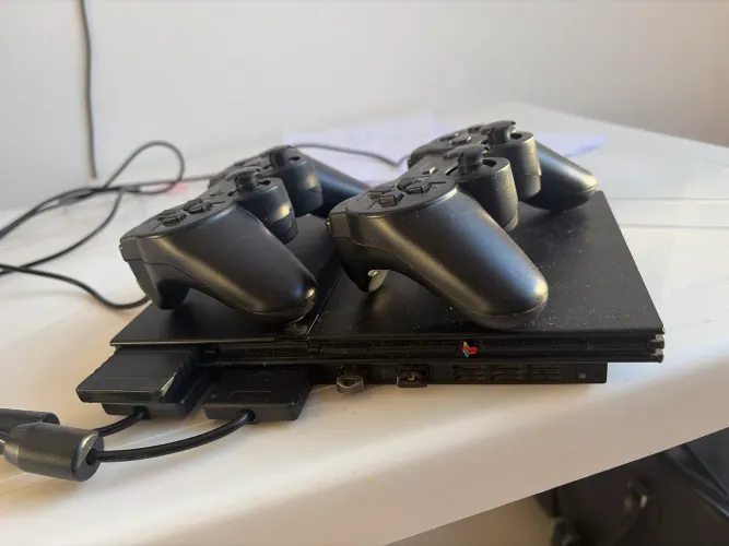 Ps2 Desbloqueado, dois controles + memory Card