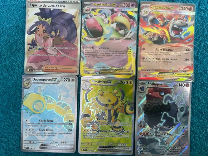 Lote 6 Cartas Pokémon Especiais / Mega Evoluções / Full Art