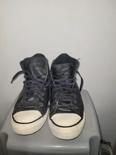 Tênis All Star Couro cano alto