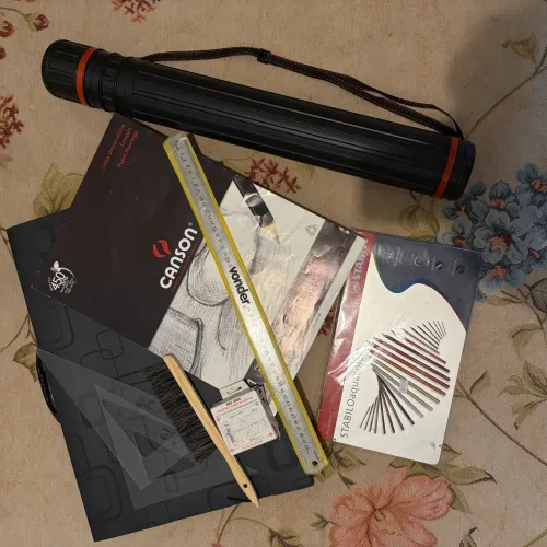 Kit Arquitetura - Maleta A3, Canudo, Stabilo aquacolor 36 cores?