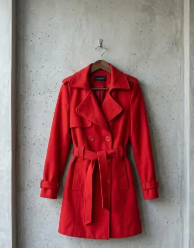 Sobretudo Feminino Safira Fashion - Vermelho - Tam. M