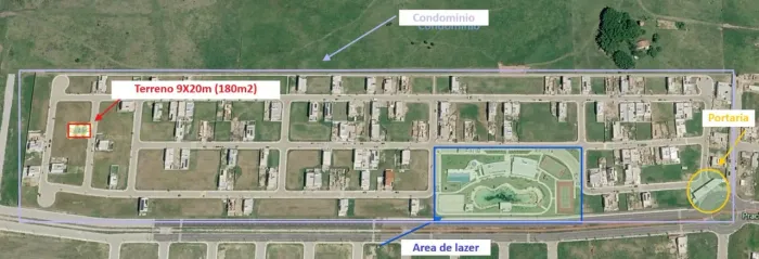 TERRENO 180m² EM CONDOMÍNIO COMPLETO - R$ 170.000