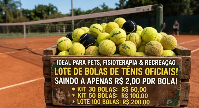 Lote de Bolas de Tênis Oficiais | Ideal para Pets, Fisioterapia e Recreação