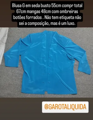 Blusa seda azul G