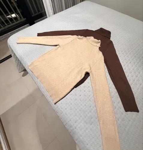 Kit 2 Blusas Peluciadas, de Lã e Gola Alta