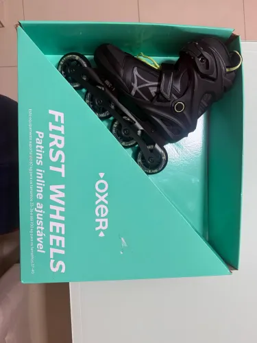 PATINS OXER BYTE ADULTO INLINE AJUSTÁVEL - SEMINOVO / ESTADO DE NOVO!