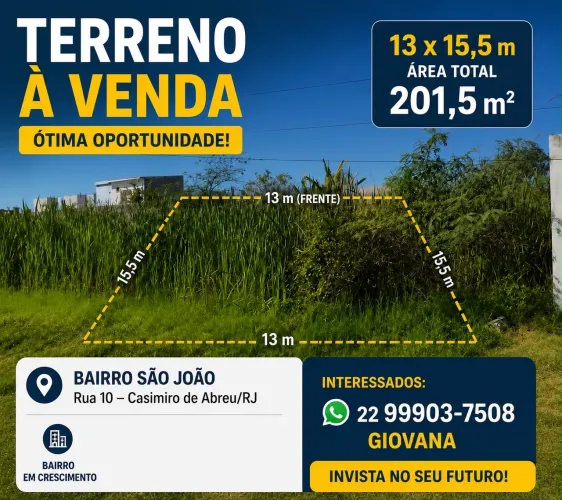 TERRENO BAIRRO SÃO JOÃO