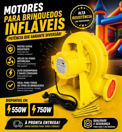 Motor para brinquedos infláveis