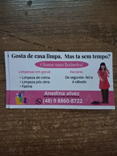 Casta de casa limpa chama anedina 