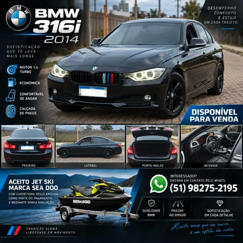 BMW 316I 1.6 TB 16V 136cv 4P 2014