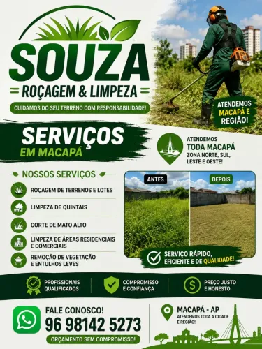 Roçagem e Limpeza de Terrenos em Macapá | Orçamento Grátis
