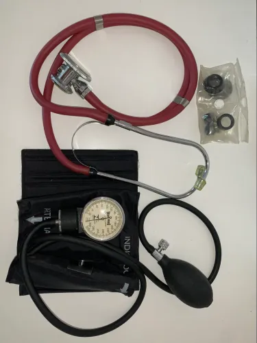 Kit Esfigmomanômetro + Estetoscópio Medidor Arterial Premium