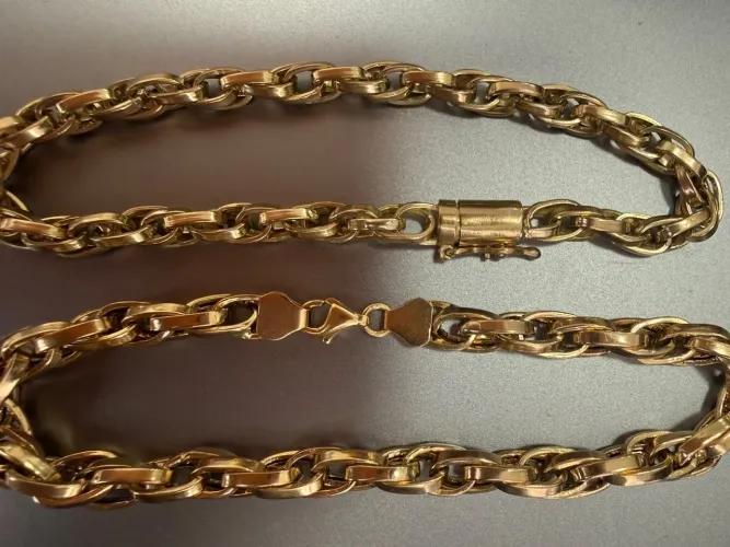 Pulseira Dupla de ouro 18k procedência garantia eterna