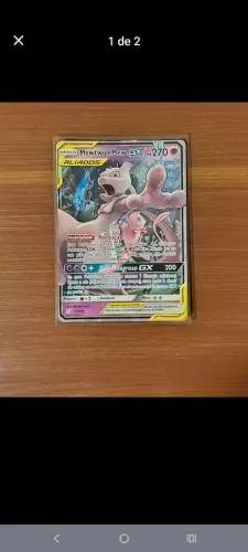 Carta pokémon Mewtwo e Mew GX Aliados