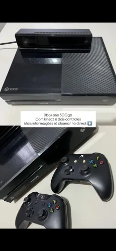 Xbox one + dois controles e Kinect
