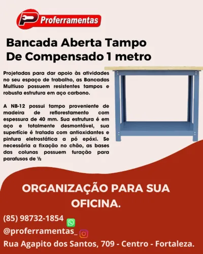 BANCADA DESMONTAVEL COMPACTO COMPENSADO PINUS