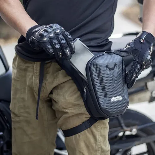 Bolsa Lateral Para Perna De Motocicleta EVA Hard Shell Outdoor Casual Cintura Pack