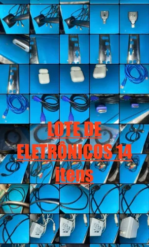 "Kit Cabos + Fontes + Acessórios Informática - 14 itens"