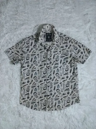 Camisa Blue Steel Estampa Barbeiro M