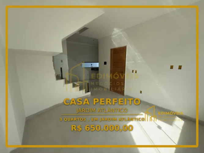 Pronto para morar: linda casa duplex em Jardim Atlântico, agende sua visita!
