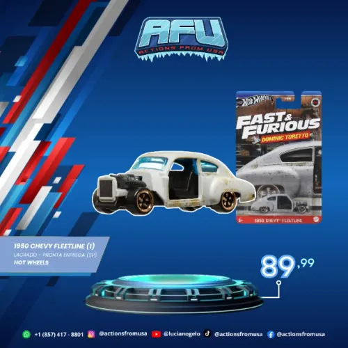 Hot Wheels Silver Velozes E Furiosos - 1950 Chevy Fleetline