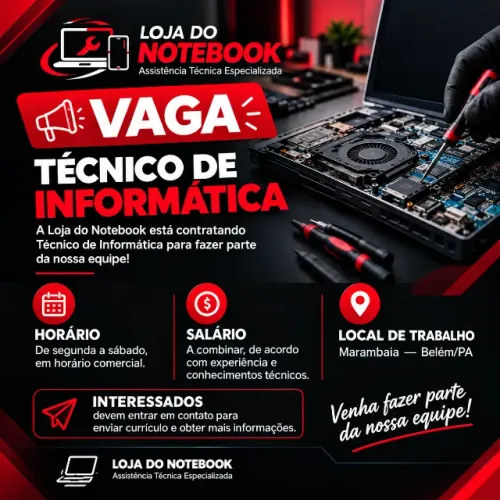 VAGA: TÉCNICO DE INFORMÁTICA