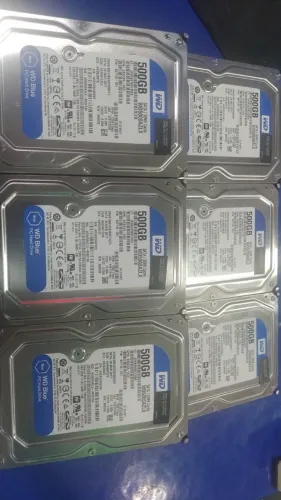 Kit com 6 Hds Wester Digital 500gb