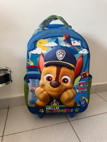 Mochila Patrulha Canina com Rodinhas